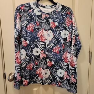 Columbia Women's Super Tidal Tee Omni-Shade T-Shirt (Large, Collegiate Navy)